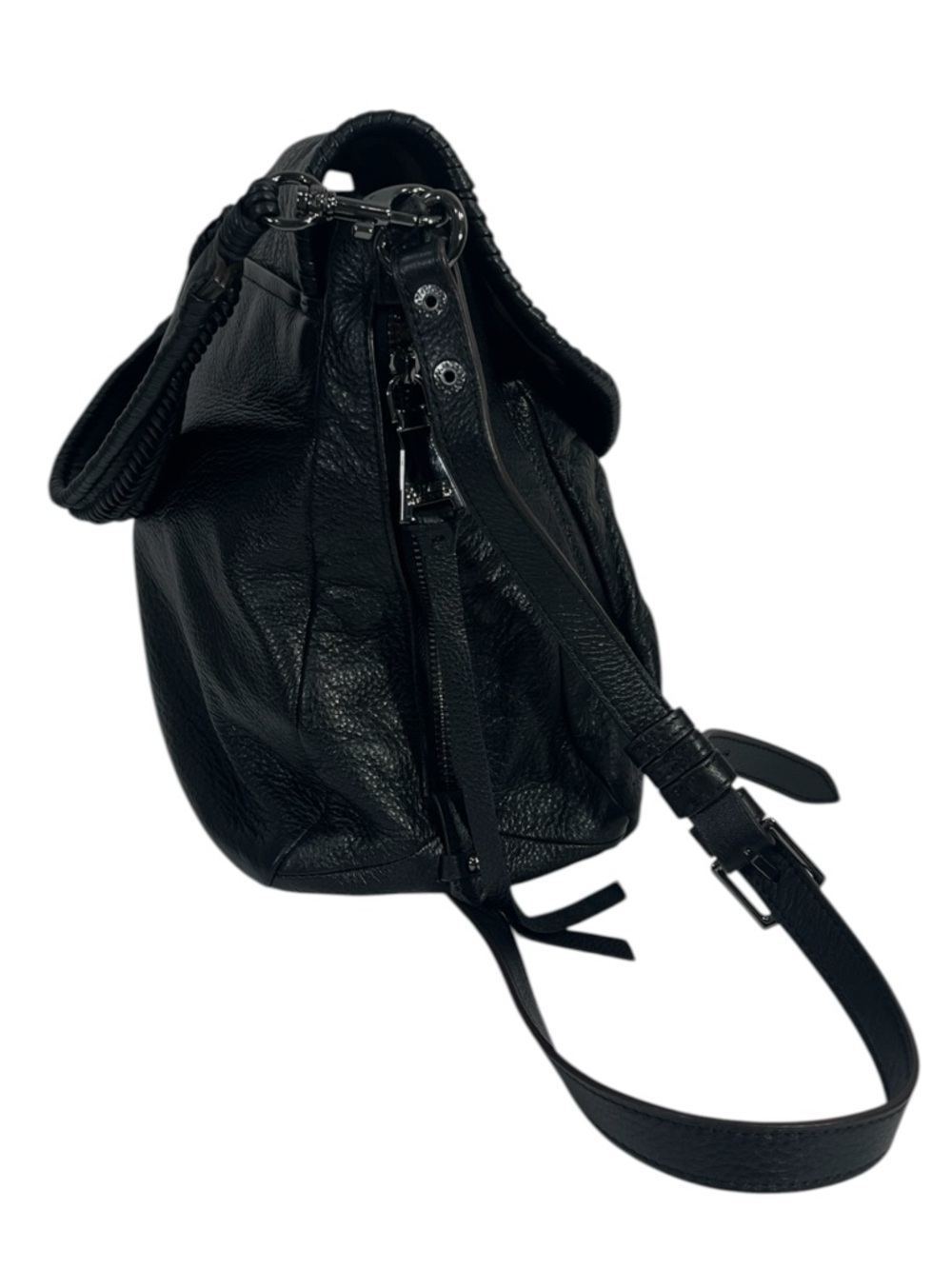 Aimee Kestenberg All For Love Convertible Shoulder Leather Bag in Black - Picture 8 of 10